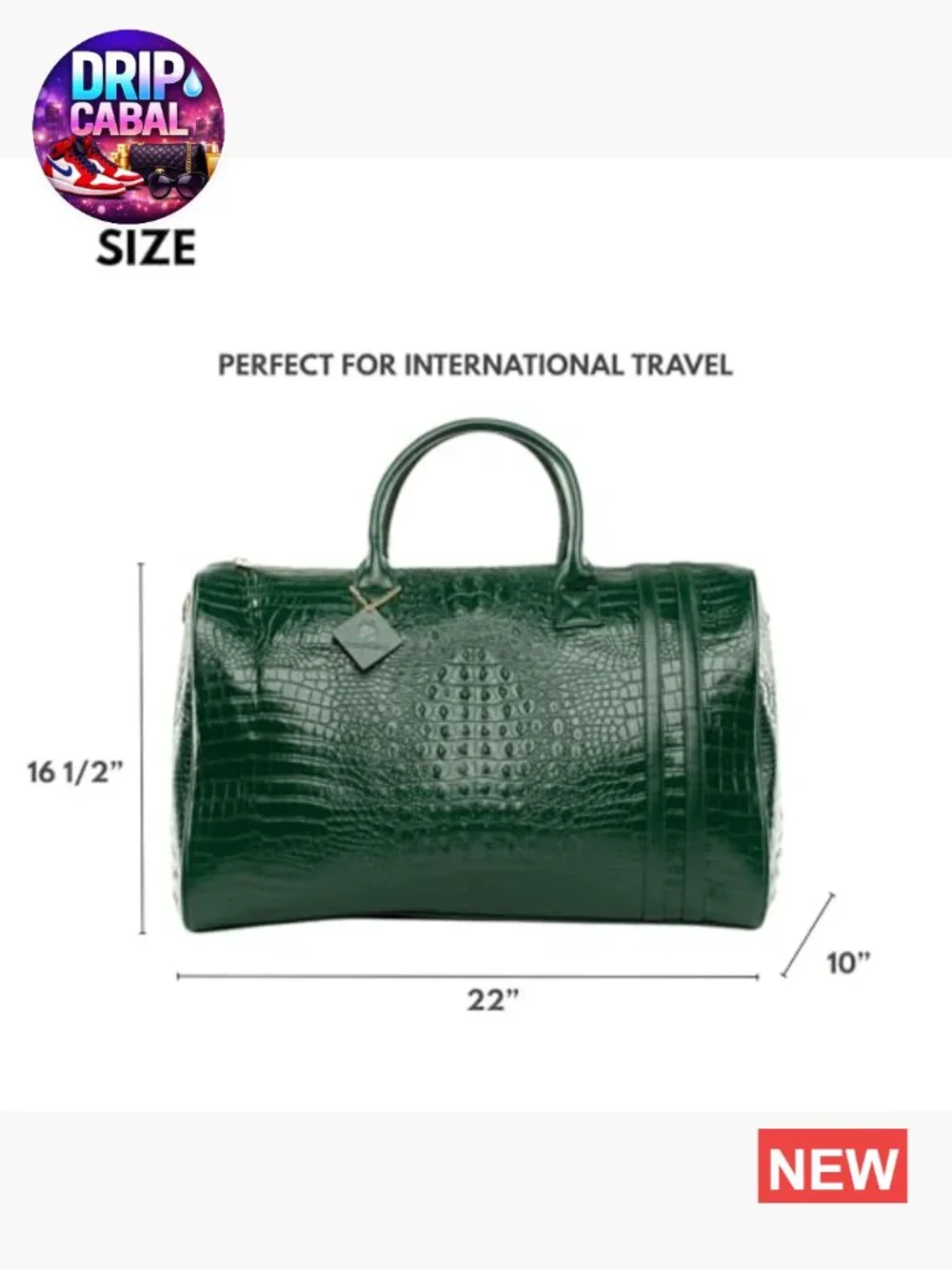 Vegan Leather Duffle Bag TSA-Approved Carry-On Travel Weekender